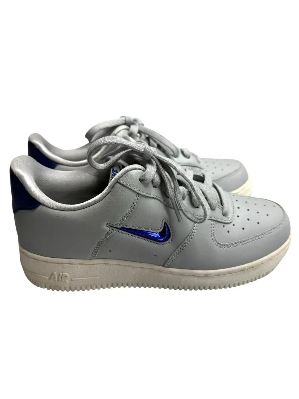 Nike Air Force 1 ’07 LV8 Jewel Wolf Grey Deep Royal Blue Men 6 / Women 7.5